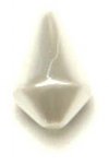 30 Inch Strand of 11x7mm Japanese Acrylic White Pearl Conical Drop Beads