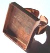 1 21x21x3mm Dazzle-it Bright Copper Square Adjustable Ring with Raised Bezel
