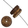 16 inch strand of 16mm Dark Brown Coconut Disk Beads
