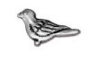 1 15mm Anitque Silver TierraCast Paloma Bird Bead
