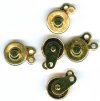 5 9mm Gold Plated Button Clasps
