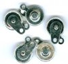 5 9mm Silver Plated Button Clasps