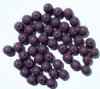 25 8mm Round Opaque Mauve Glass Beads
