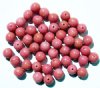 25 8mm Round Opaque Pink Glass Beads
