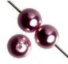 20 12mm Mauve Glass Pearl Beads