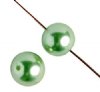 20 14mm Light Green Glass Pearl Beads