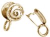 1 15.6mm Anti-Tarnish Brass Swirl Pinch Bail