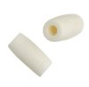 20 13x7mm White Oval Worked on Bone Beads