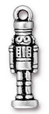 1 27x8mm TierraCast Antique Silver Nutcracker Pendant