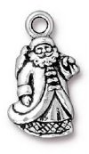 1 22x12mm TierraCast Antique Silver St. Nick / Santa Pendant