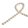 8 inch strand of 6mm Iridescent Light Cream Round Glass Pearl Beads