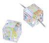 4 4mm Swarovski Crystal AB Cube Beads
