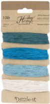 Dazzle-It! Shades of Aqua Mix 10lb Hemp Cord - Card