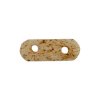 20 21x8x4mm Antique Bone Two Hole Bar Spacer Worked On Bone Bead