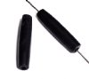 25 25x6mm Black Pipe Worked on Bone Beads