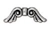 1 7x22mm Antique Silver TierraCast Angel Wing Bead