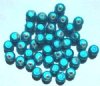40 6mm Round Aqua Miracle Beads