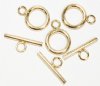 3 Sets of 18kt Gold Plated 16mm Toggle Clasps