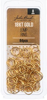 84, 18kt Gold Plated 8mm 21ga Jump Rings