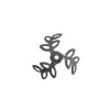 10 16mm Tri Leaf Black Oxide Plated Bead Caps