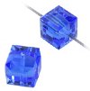 2 8mm Sapphire Swarovski Cube Beads