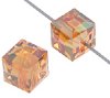 2 8mm Crystal Copper Swarovski Cube Beads