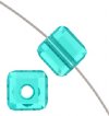 4 4mm Light Turquoise Swarovski Cube Beads