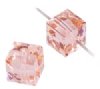 2 8mm Vintage Rose Swarovski Cube Beads