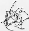 25 38x2mm Bright Silver Plated Curved Tube Beads