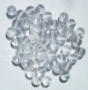 25 8mm Transparent Crystal Round Glass Beads