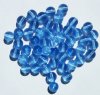 25 8mm Transparent Light Sapphire Round Glass Beads