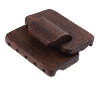 1 Set Brown Five Strand Wood Hook and Eye Clasp