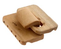 1 Set Natural Five Strand Wood Hook and Eye Clasp