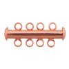 5 sets of 26x10mm Bright Copper 4-Strand Tube Clasps