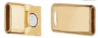 1 25.5x12.5mm Gold Plated Magnetic Curved Clasp