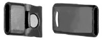 1 25.5x12.5mm Gunmetal Plated Magnetic Curved Clasp