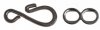 25 Pairs of Gunmetal Plated S Clasps