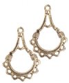5 Pairs of 28x19mm Chandelier Drop Gold Earrings