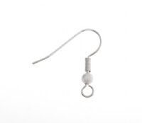 25 Pairs of 18mm Silver Plated Fish Hook Earrings 