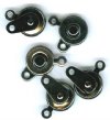 5 9mm Gunmetal Plated Button Clasps