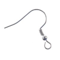 20pcs of 19mm Stainless Steel Fish Hook With Ball Earrings