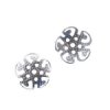 24, 8mm Stainless Steel Filigree Bead Caps