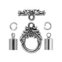 Kumihimo Antique Silver Garland Toggle Starter Findings Kit