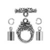 Kumihimo Antique Silver Garland Toggle Starter Findings Kit