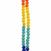 78, 4x6mm Faceted Opaque Rainbow Mix Crystal Lane Donut Rondelle Beads