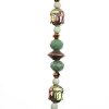 7 Inch Strand Crystal Lane Glass, Metal, and Hematite Patina Buddha Designer Strand