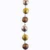 7 Inch Strand Crystal Lane Textured Puff Coin Metal Designer Beads