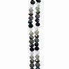 78, 4x6mm Faceted Shades of Grey Mix Crystal Lane Donut Rondelle Beads