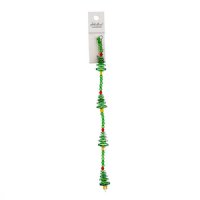 Crystal Lane DIY Designer Holiday 7in Bead Strand Glass Crystal Green Christmas Tree Stack