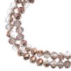 78, 4x6mm Faceted Half Coated Copper Crystal Lane Donut Rondelle Beads